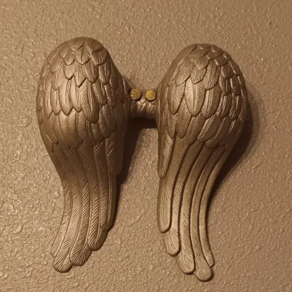 Vintage 2000s Urban Outfitters Angel Wings Wall Hook Decor Solid Cast Iron